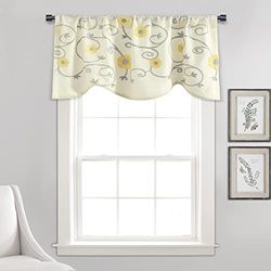 Lush Decor Royal Garden Cantonnière de fenêtre Jaune 45,7 x 106,7 cm