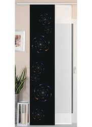 Gardinenbox Cortina deslizante, efeito seda selvagem e painel de gaze, poliéster, círculo, 245 cm x 45 cm, 2 unidades