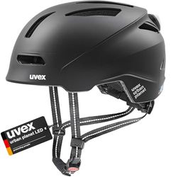 uvex urban planet LED, Cykelhjälm unisex – vuxen, black matt, 58-61 cm