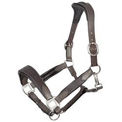 PFIFF Sobria 102924 Licol en Cuir avec gaufrage rembourré Doux Marron Poney