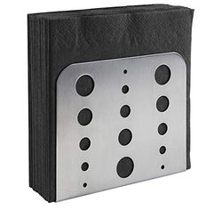 APS Napkin Holder Made of 18/0 Stainless Steel, Furniture-Friendly Underside for Napkins 1/4 fold, matt Polished, 4.5 x 15 cm, Height 12.5 cm