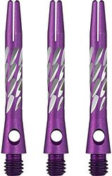 Unicorn Dart Shafts | Premier | Anodised Aluminium | Medium 45.0 mm | Purple | 3 Stems