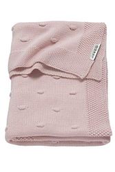 MEYCO Baby Knots, Couverture de Berceau tricotée (100% Coton Doux, Polyvalent, Facile d'entretien, Respirant, Taille : 75 x 100 cm), Rose