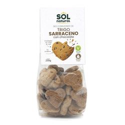 Corazones de trigo Sarraceno con chocolate y sirope maiz bio 250g Sol Natural