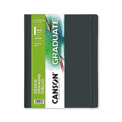 CANSON Graduate Book, Sketchbook, Fine Grain, 160gsm, Sketchbook Hardcover, 5.5x8.5, White, 104 Sheets