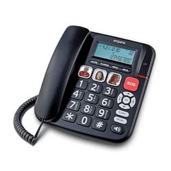 Emporia KFT20 Corded Big-Button - Black/Silver (Official UK and Ireland Version)