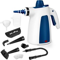 Portable Steam Cleaner,The Home Mini Hand Held Multi Purpose Steamer,Multifunctional Handheld Steam Cleaner 10 Attachments Stain Removal,Curtains,Car,Kitchen Tops & Much More