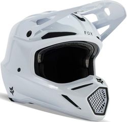 Fox Racing Helmet Fox V3 RS Carbon Solid White S, Unisex T-tröja Vuxen