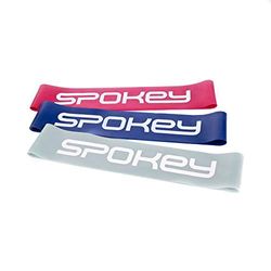 Spokey Juego de 3 Cintas elásticas 3 Niveles de Elasticidad Color Ligh, Medium, Heavy