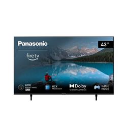 Panasonic TX-43MX800E, Smart TV LED 4K Ultra HD 43 Pollici, High Dynamic Range (HDR), Dolby Atmos e Dolby Vision, Fire TV, Prime Video, Alexa, Netflix, Modalità Gioco, Nero