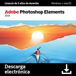 Adobe Photoshop Elements 2025 | Licencia de 3 años |1 Dispositivo | 1 Usuario |PC/Mac |Descarga Digital