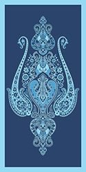 Bassetti RAGUSA strandlaken van 100% katoen in de kleur blauw B1, afmetingen: 90x180 cm - 9322115