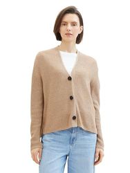 TOM TAILOR Gebreid vest voor dames, 34912 - Sandy Beige Melange, M