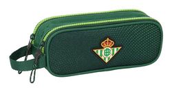 Safta Real Betis BALOMPIÉ Trousse Double pour Enfant, idéale pour Les Enfants d'âge Scolaire, Confortable et Polyvalente, qualité et résistance, 21 x 6 x 8 cm, Couleur Verte, Vert, Estándar,