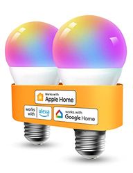 Refoss Ampoule WiFi Connectée,E27 LED Compatible avec Apple HomeKit,Alexa/Google Home,810LM,9W 2700K-6500K, RGBWW Dimmable (Équivalent 60W) avec Commande Vocale,Contrôle à Distance