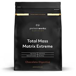 Total Mass Matrix Extreme Protéine en Poudre | Biscuit Chocolat Digestifs | Gain de Masse | Gain de Poids Hypercalorique | Avec Glutamine, Créatine et Vitamines | THE PROTEIN WORKS | 1.325kg