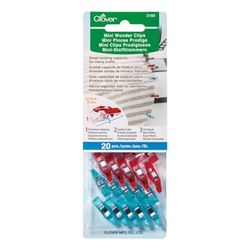 Clover Mini Wonder Clips, multicolorido, conjunto de 20