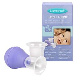 Lansinoh Latch Assist Nipple Everter with Case for Breastfeeding mums, oferece correção temporária de flat ou inverted nípples, 2 tamanhos cones dentro da embalagem e capa de transporte hygienic