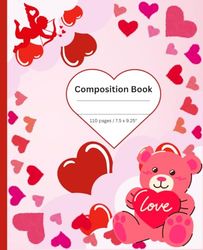 Composition Book: Composition Book with Love Theme