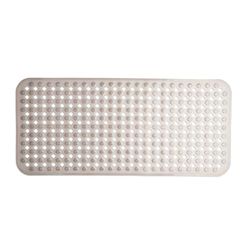 TranquilBeauty Tappetino da bagno antiscivolo | 88x40cm Grigio, fori a diamante, con ventose | lavabile in lavatrice, senza lattice. Tappetino per vasca da bagno. Ideale per anziani e bambini