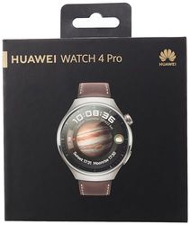 Huawei Watch 4 Pro mörkbrunt läderarmband, brunt läder, en storlek, klassisk