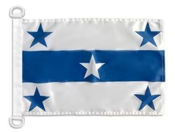 AZ FLAG Nautisk flagga Gambieröarna 45 x 30 cm - polynesisk båtflagga - fransk Polynesien - Frankrike 30 x 45 cm