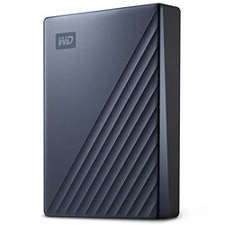 WD 4TB My Passport Ultra, portable external storage, external hard drive, software with defense against ransomware, backup and password protection, Works with PC, Xbox S|X, PS5, PS4, Midnight Blue