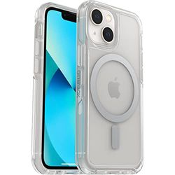 Otterbox Funda para iPhone 13 mini / iPhone 12 mini Symmetry+ Clear con MagSafe,resistente a golpes y caídas,Protectora,fina,Testada 3x con estándares Militares anticaídas,Antimicrobiana, Claro