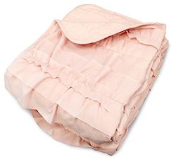 Lush Decor Belle- Cobertor de 60 x 50 polegadas, cor borbo, poliéster estilo vintage, rosa Blush, 60" x 50"