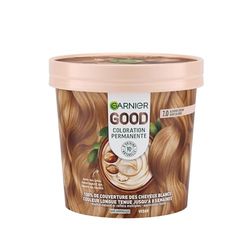 Garnier - Coloration Permanente - Sans Ammoniaque - 90% d'Ingrédients d'Origine Naturelle et Formule Vegan - Beurre de Karité - 100% Couverture Cheveux Blancs - Blond Foncé Amande (7.0) - Good
