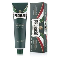 Proraso Crema afeitar, tubo, 150 ml, jabón afeitar para hombre refrescante y tonificante, gel afeitar con eucalipto y mentol, verde