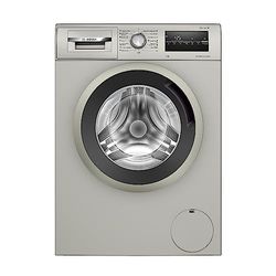 Bosch Serie 4 - Lavadora de carga frontal, 7 kg, 1200 RPM, Programa HigienePlus, ActiveWater Plus, Motor EcoSilence, Acero mate antihuellas - WAN2427YES