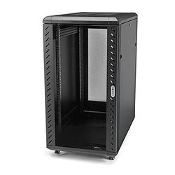 StarTech.com Armadio Rack 18U 19" con Sportello in Vetro, Server rack 4 Montanti con Serratura e Ruote, Profondità Regolabile