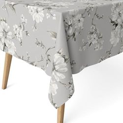 ECOMMERC3 | Stain Resistant Tablecloth for Rectangular Table Size 250 x 140 cm - Stain Resistant Extra Soft and Waterproof Tablecloth Grey