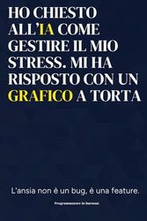 Ho chiesto all’IA come gestire il mio stress. Mi ha risposto con un grafico a torta: Quaderno a righe per appunti con frase ironica. Regalo per ... Ideale per colleghi, amici e familiari.