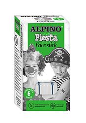 Alpino Maquillage Visage Stick Blanc | Peinture Visage pour Enfants et Adultes | Peinture Visage Lavable avec Applicateur | Produit Cosmétique | Maquillage de Fête | 6 Barres de Maquillage