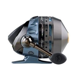 Pflueger President Spincast Reel, maat 10 vismolen, rechts/links handvat positie, aluminium spoel, wijzerplaat sleepsysteem., blauw