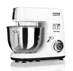 Haeger BL-15B.012A - Impastatrice professionale Cake Boss, con 1500 W di potenza, capacità di 6 l, 6 velocità, ciotola girevole in acciaio inox con manici, funzione impulso