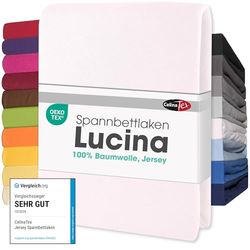 CelinaTex Lucina SJersey Bedlaken, 90 x 200-100 x 200 cm, Sneeuw-Wit