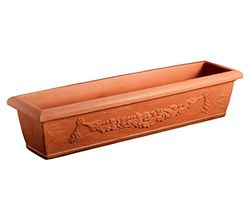 Dehner Firenze Bloembak, ca. 60 x 20 x 17 cm, kunststof, terracotta