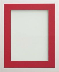 Frame Company Webber White with Red Mount, 12x10 for 10x8 inch