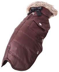 Wouapy - Abrigo Parka marrón de Wouapy, Talla 44, Protege a su Perro de Las Intemperies para Perro