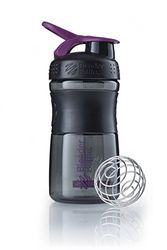 BlenderBottle Sportmixer Tritan- Protéine Shaker / Bouteille d'eau / Shaker Diététique Black/Plum (1 x 590 ml)