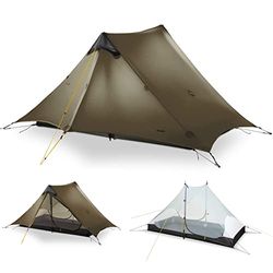 MIER Lanshan Tenda ultraleggera 3 stagioni zaino tenda per 1 o 2 persone campeggio, trekking, kayak, arrampicata, escursionismo, cachi, 2 persone