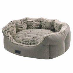 Nobby Lit Confortable Ovale CACHO Marron Clair 86 x 70 x 24 cm