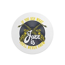 Questo Casa, Round Digital Printed Mouse Pad, Non-Slip Base, for Office and Home, Diameter:22cm