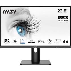 MSI PRO MP243XP Monitor 24" IPS FHD (1920x1080), 100Hz / 1ms, Altoparlanti integrati, Eye-friendly, FreeSync, PIVOT, HDMI e DP, VESA