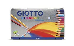 Giotto Stilnovo Acquarell Lápis de cores aguarela estojo de metal 12 unidades.