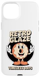 Retro Glaze Funny Donut Retro Cartoon Vintage Nostalgia Fun Case for iPhone 15 Plus