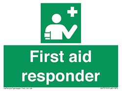 First aid responder Sign - 100x75mm - A7L